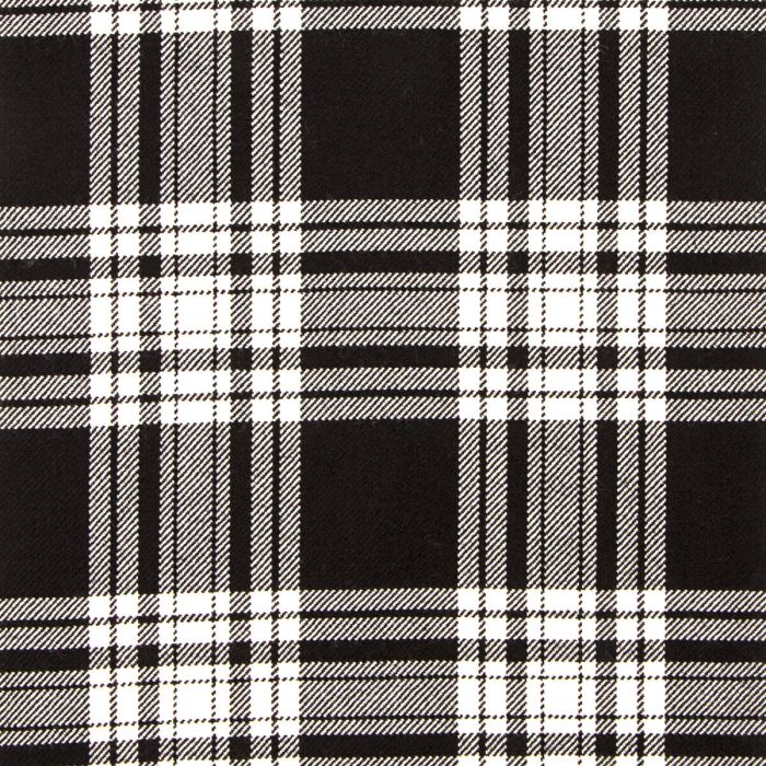 Menzies Black & White Modern Tartan