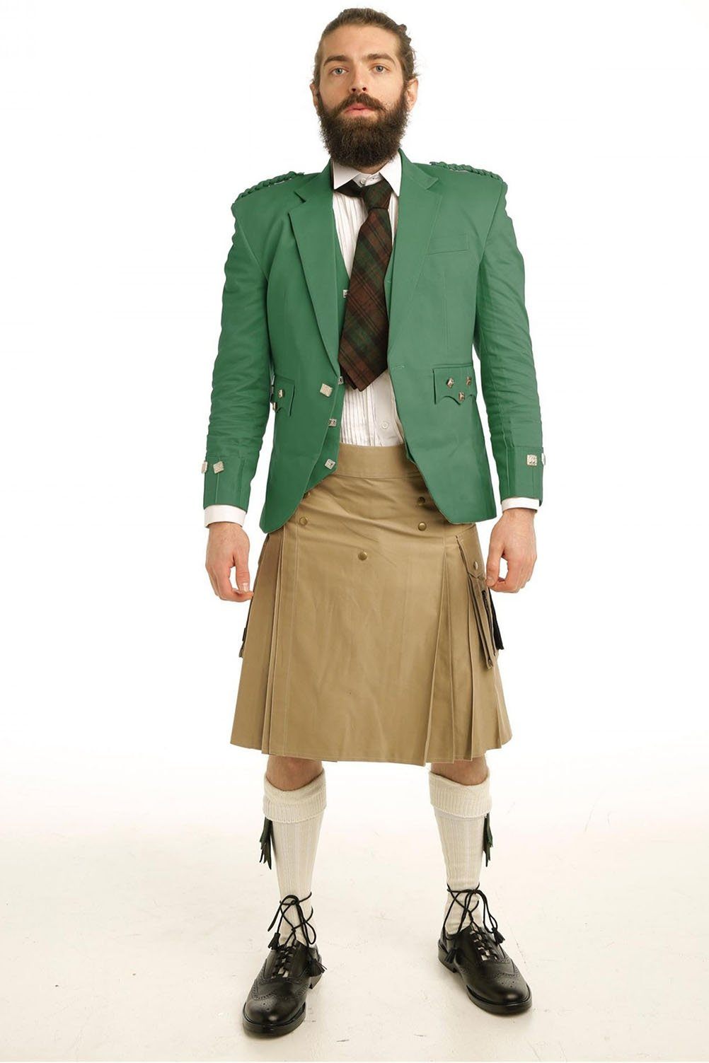 Argyll Jacket & waist coat green and khaki