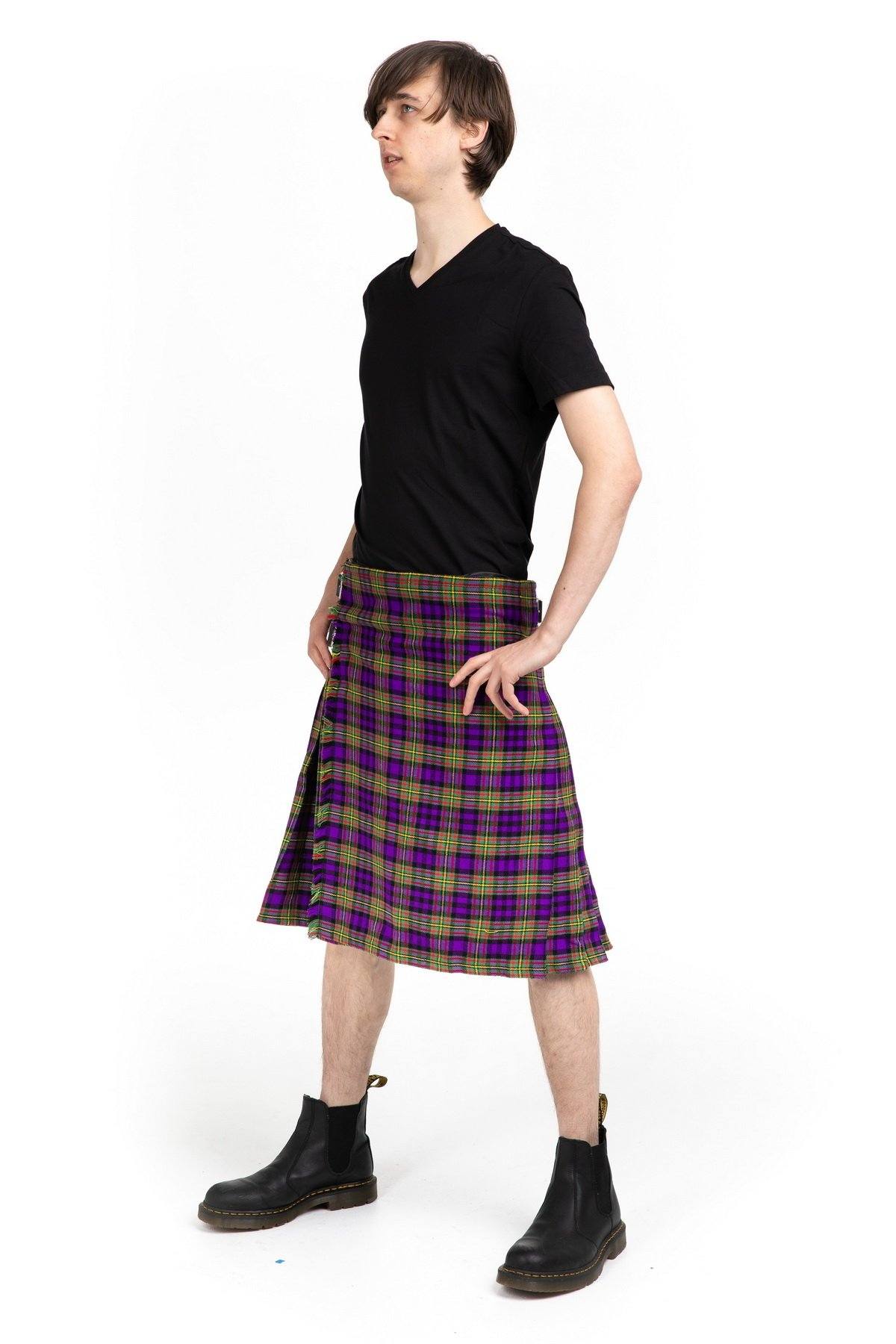Clan Maclellan Tartan Kilt - side view