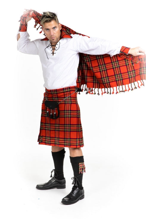 Royal Stewart Tartan Kilt Outfit