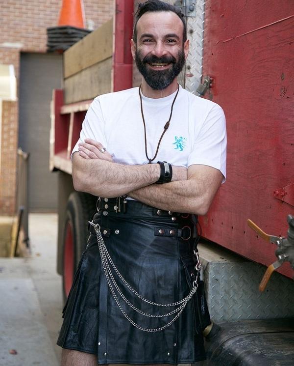 Casual Leather Kilt For Sexy Men