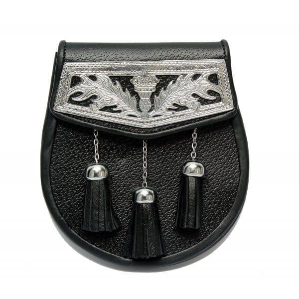 Celtic Cantle leather semi dress sporran