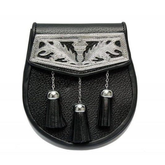 Celtic Cantle leather semi dress sporran