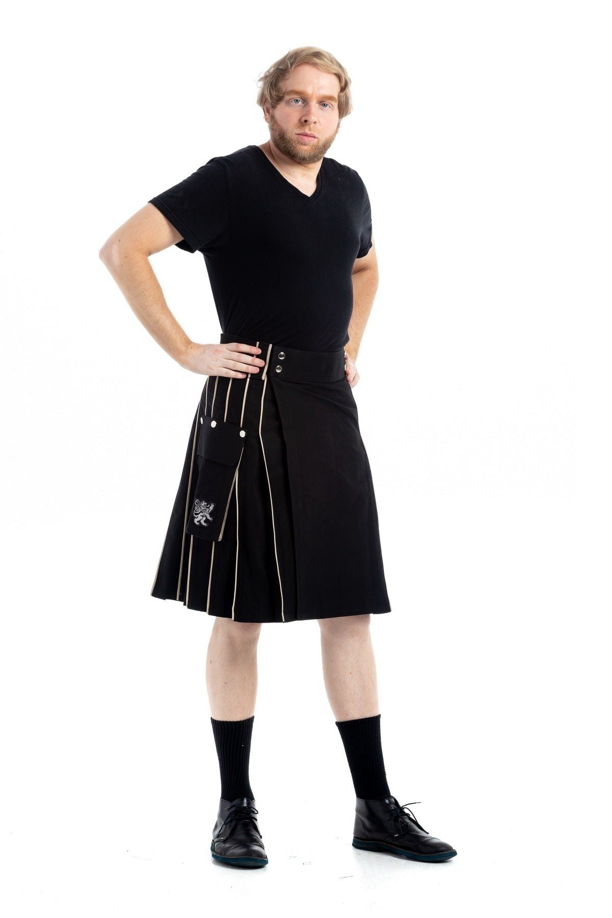 Detachable Pockets Kilt For Running Man