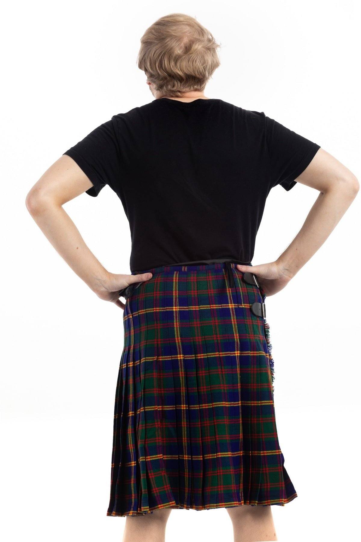Leatherneck US Marine Corps Corporate Tartan Kilt - Back side view