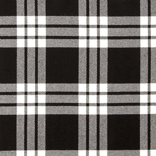 MacFarlane Black & White Modern Tartan