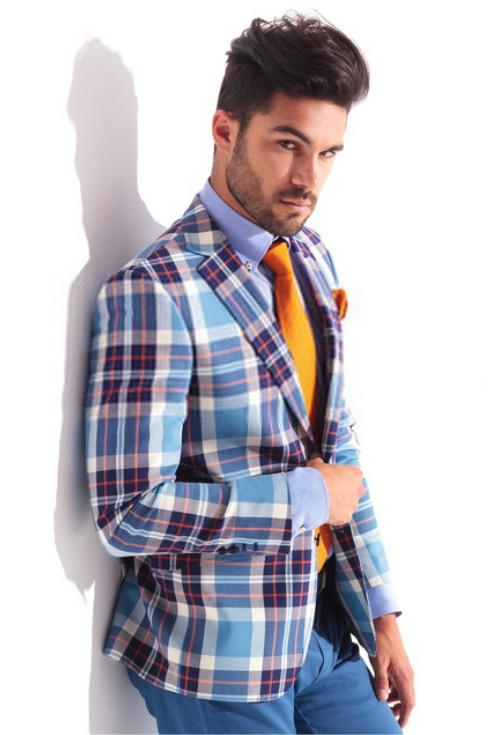 Men's Tartan Suit Jacket