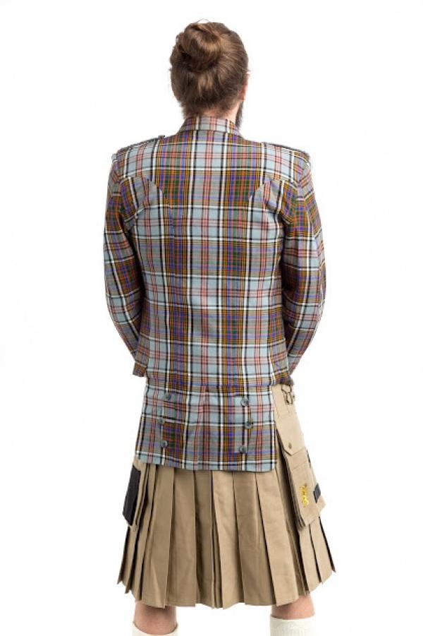 Bonnie Prince Charlie Tartan Jacket & Vest-back