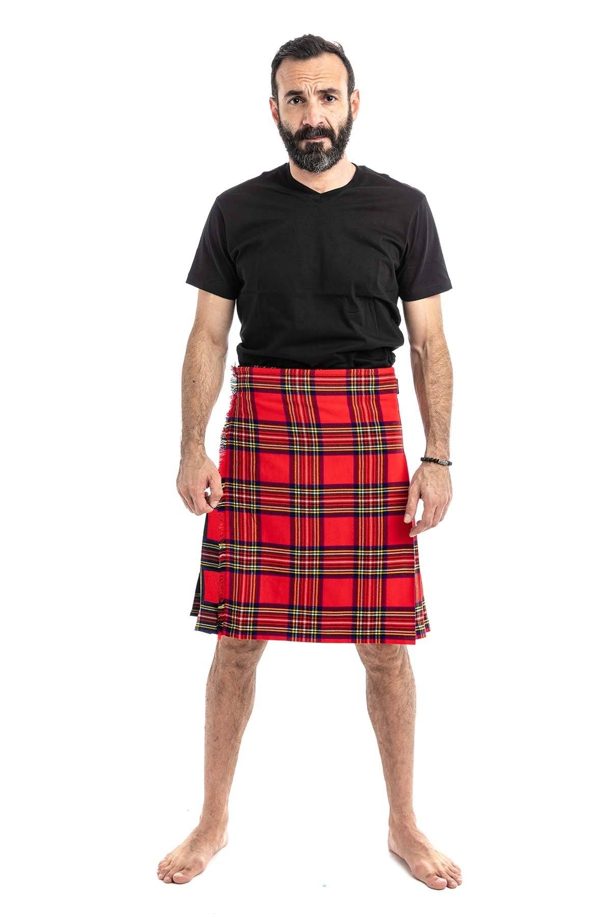 ROYAL STEWART TARTAN KILT FRONT VIEW