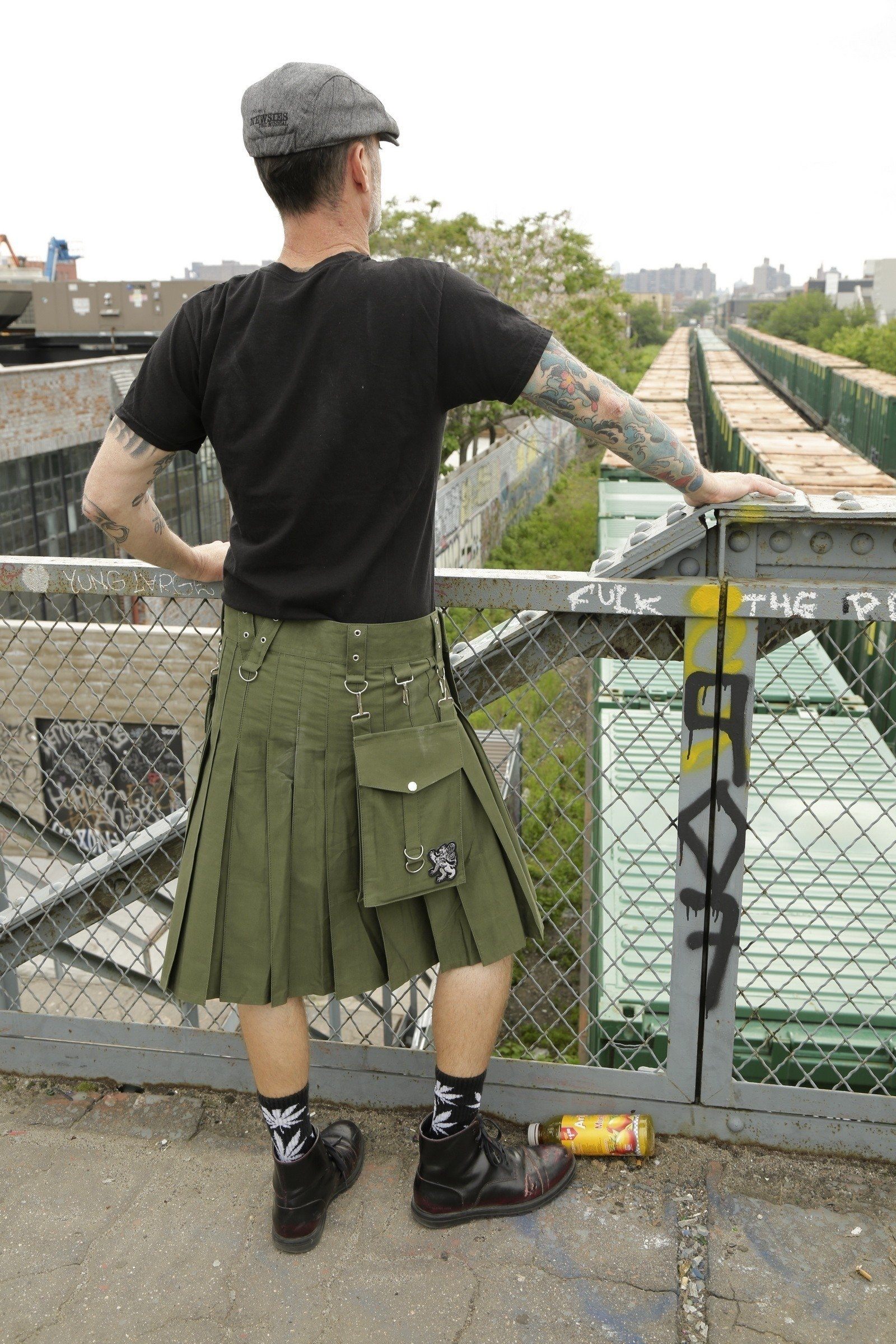 Running Kilt For Sports Men -  Back Side View