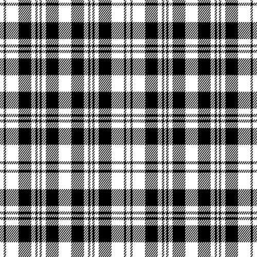 Scott Black & White Modern Tartan