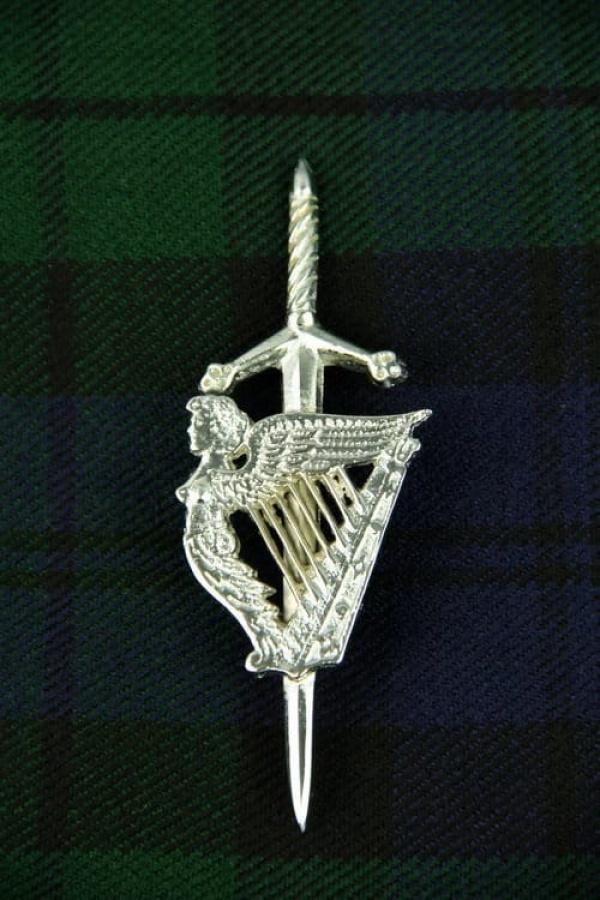Scottish Lady Harp Kilt Pin