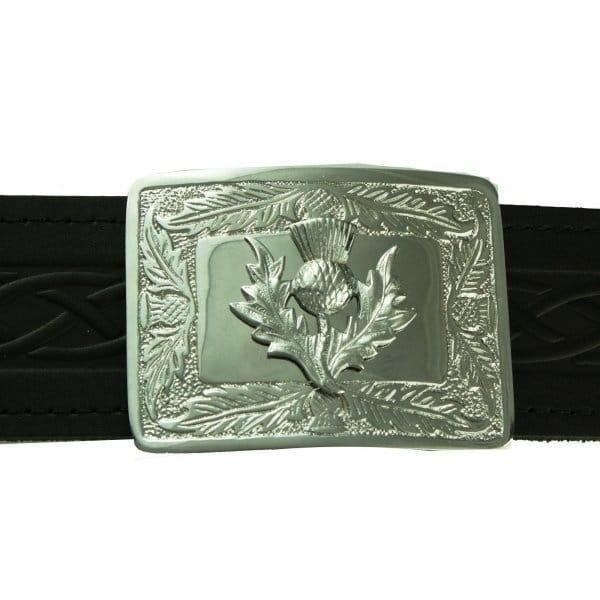 Shamrock Celtic Knot Thistle Buckle For Kilt Belt