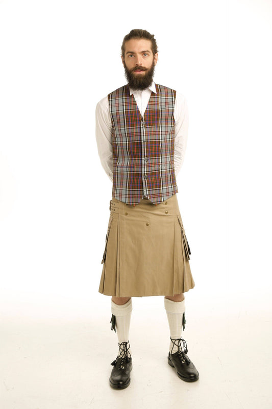 Bias Cut Tartan Vest