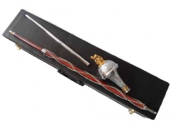 TC Drum Major Maces Embossed Head Maces