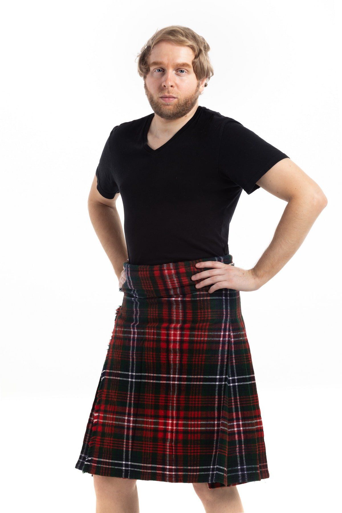Wilson clan tartan kilt - Left side view