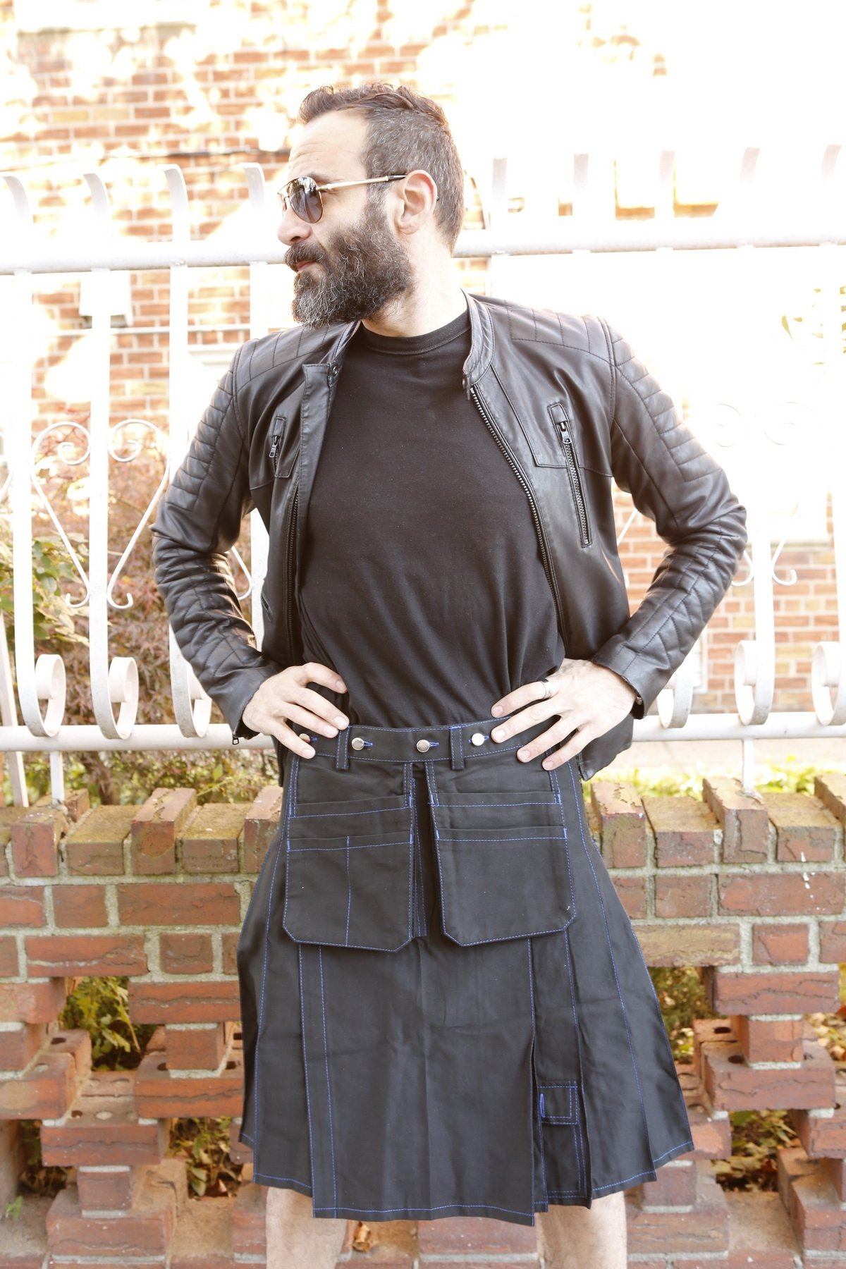 Workwear Kilt For Working Men in Black