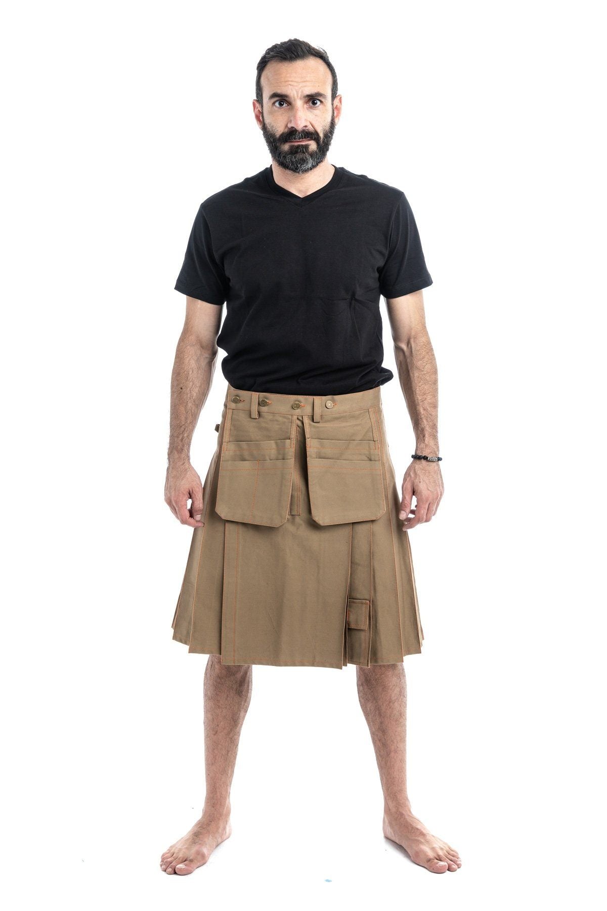 Workwear Kilt For Working Men In Brown
