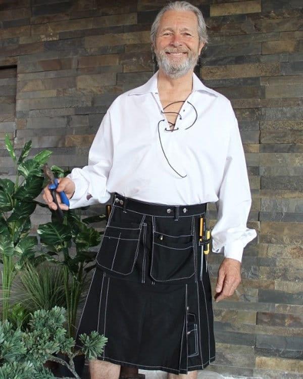 Workwear Kilt For Working Men - Front Side view